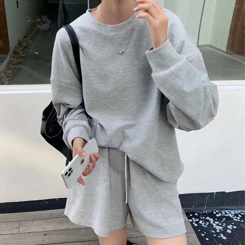 Women's Grey Woven Long Sleeve Suit Small - Image 4