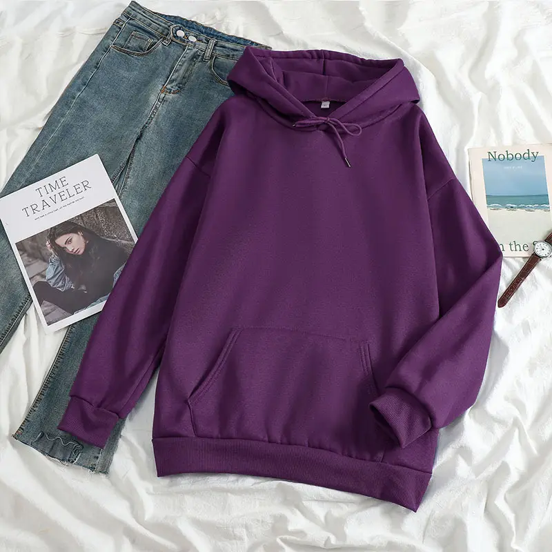 New 24-Color Hooded Sweatshirt Large Export Quality - Image 36