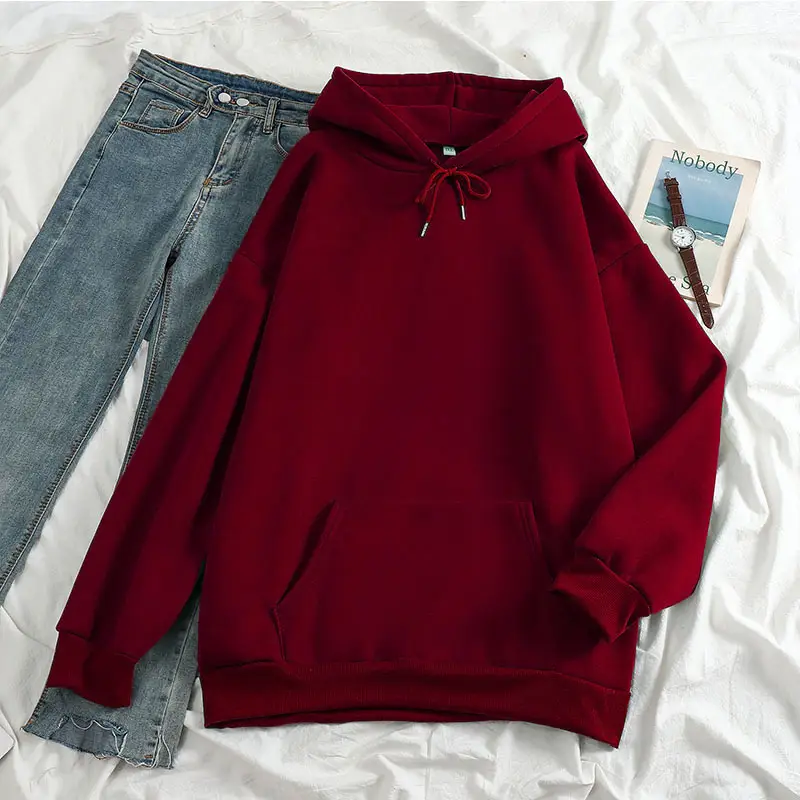 New 24-Color Hooded Sweatshirt Large Export Quality - Image 24