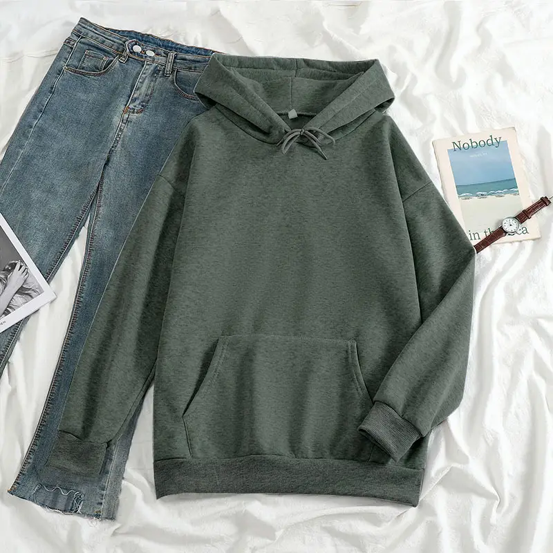 New 24-Color Hooded Sweatshirt Large Export Quality - Image 32