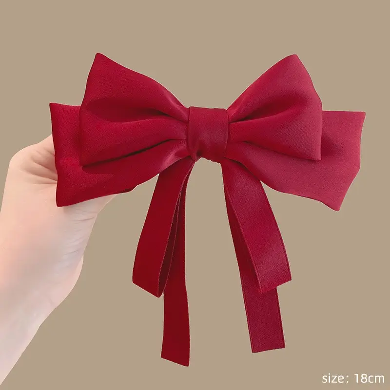 Purple Bow Hair Ring for Women Summer Clip High Ponytail — feature 3