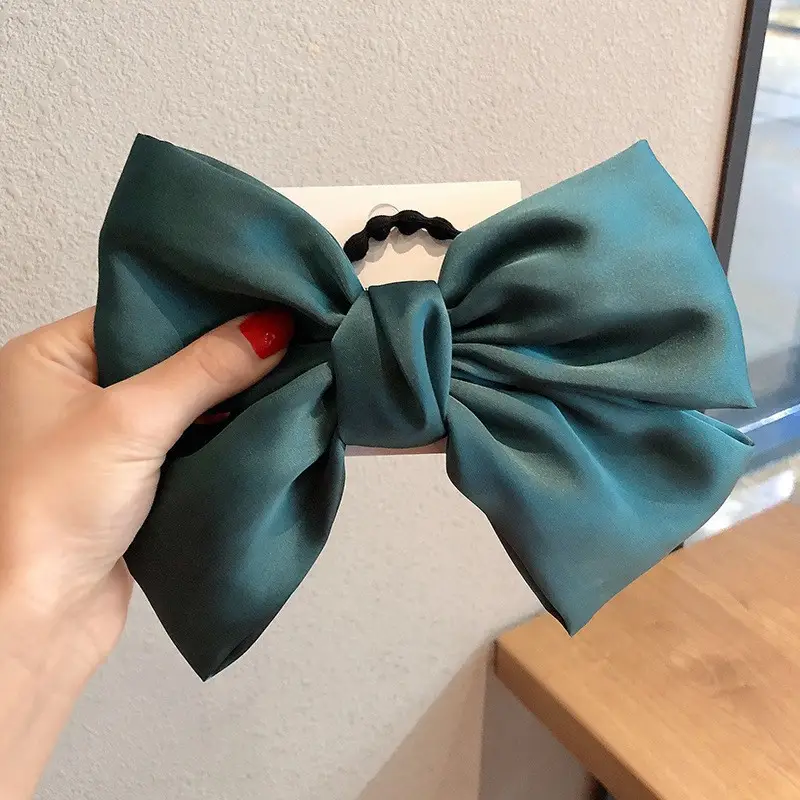 Purple Bow Hair Ring for Women Summer Clip High Ponytail - Image 10