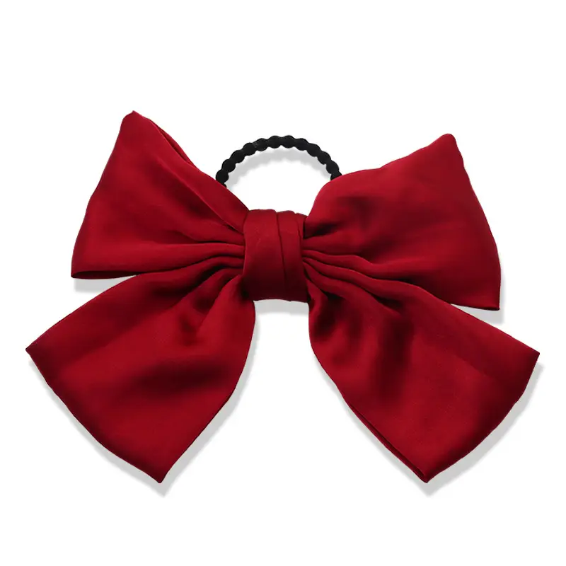 Purple Bow Hair Ring for Women Summer Clip High Ponytail - Image 6