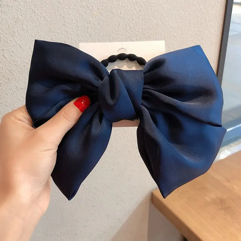 Purple Bow Hair Ring for Women Summer Clip High Ponytail - Image 8