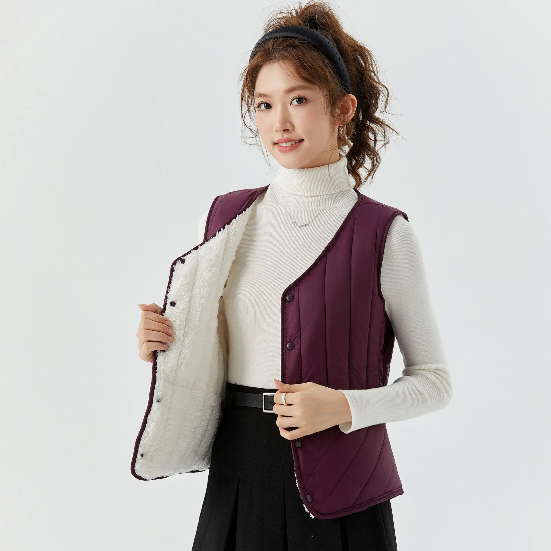 Women's Pink Vest Vesting Top Vest Casual Vest Winter Warm Vest