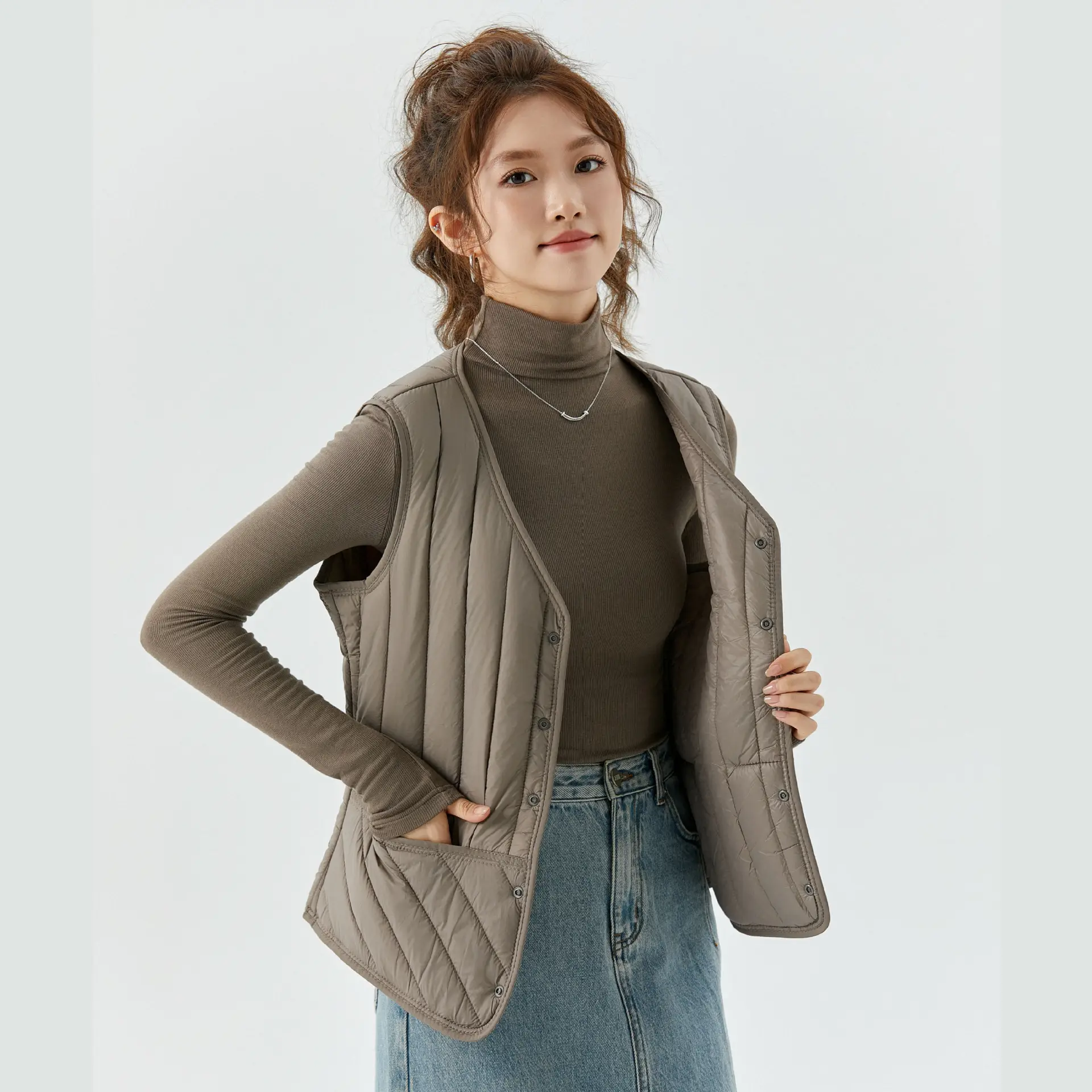 Women's Pink Vest Vesting Top Vest Casual Vest Winter Warm Vest