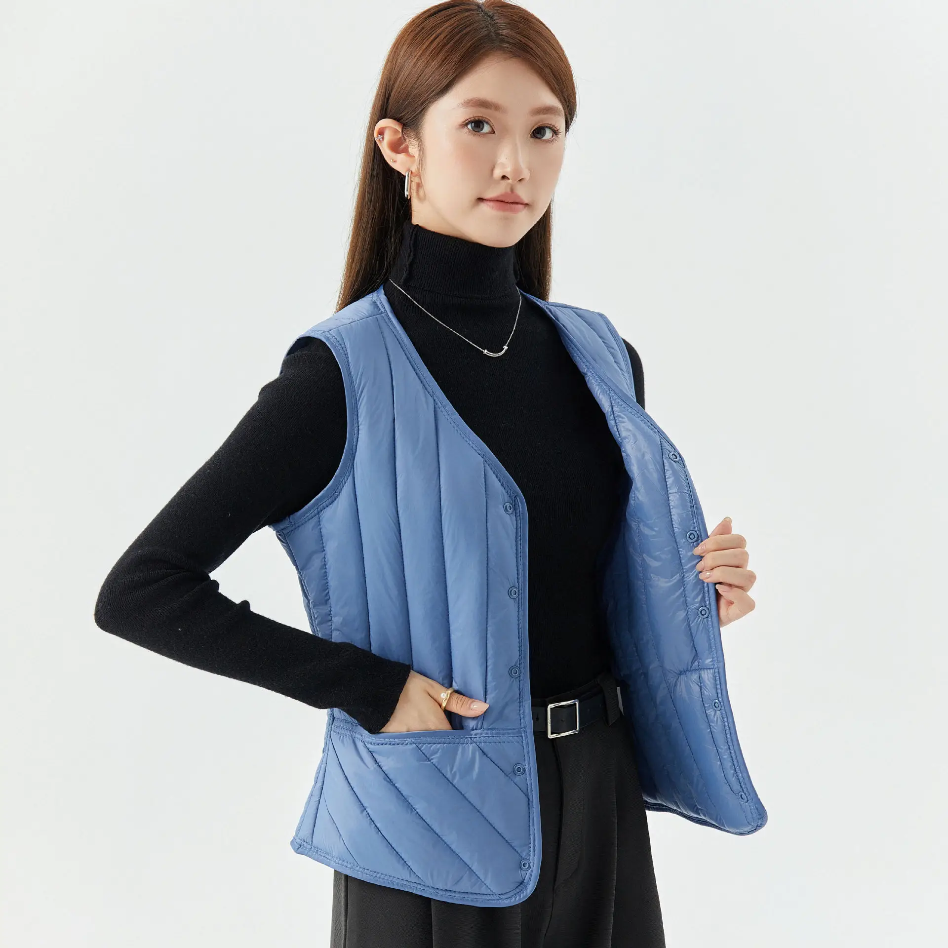 Women's Pink Vest Vesting Top Vest Casual Vest Winter Warm Vest