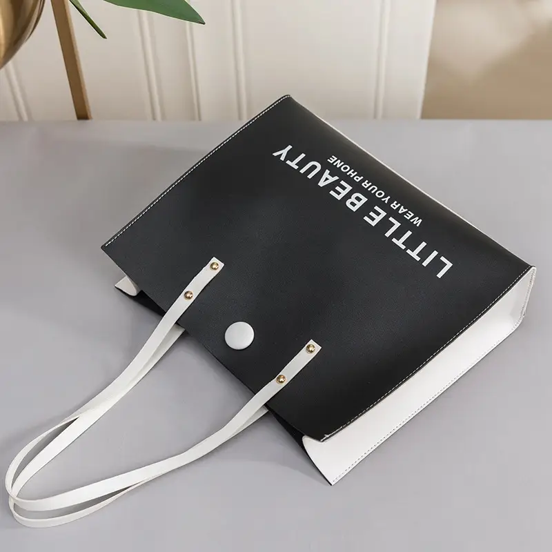 Little Beauty Women's Black White Large Tote Bag - Image 7