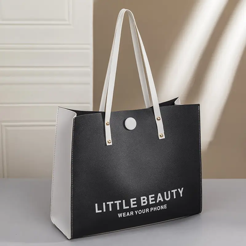 Little Beauty Women's Black White Large Tote Bag - Image 2