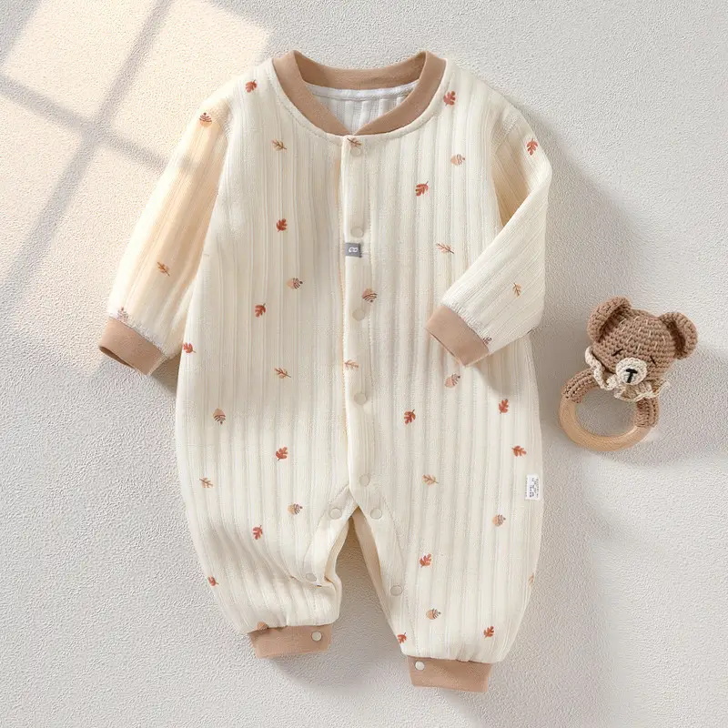 Baby Long-Sleeved Warm Jumpsuit Autumn Ha-ha Clothes - Image 2
