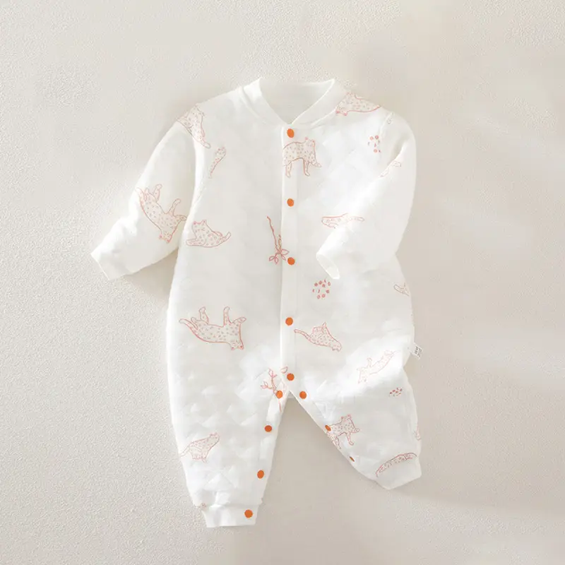 Baby Long-Sleeved Warm Jumpsuit Autumn Ha-ha Clothes - Image 3