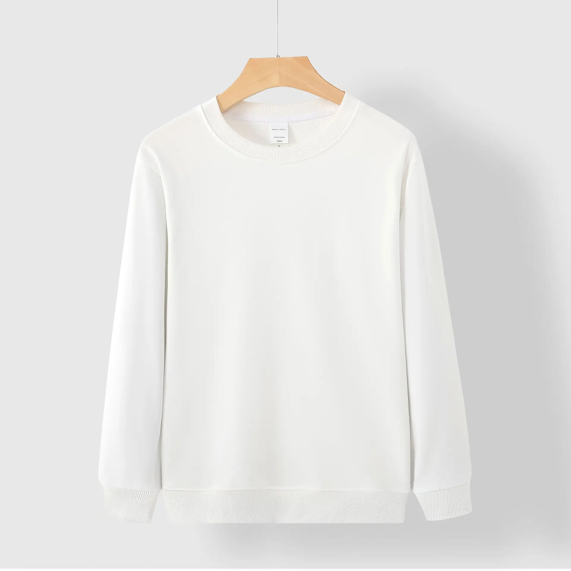 Men's Blue Velvet Padded Long Sleeve Sweater - Image 8