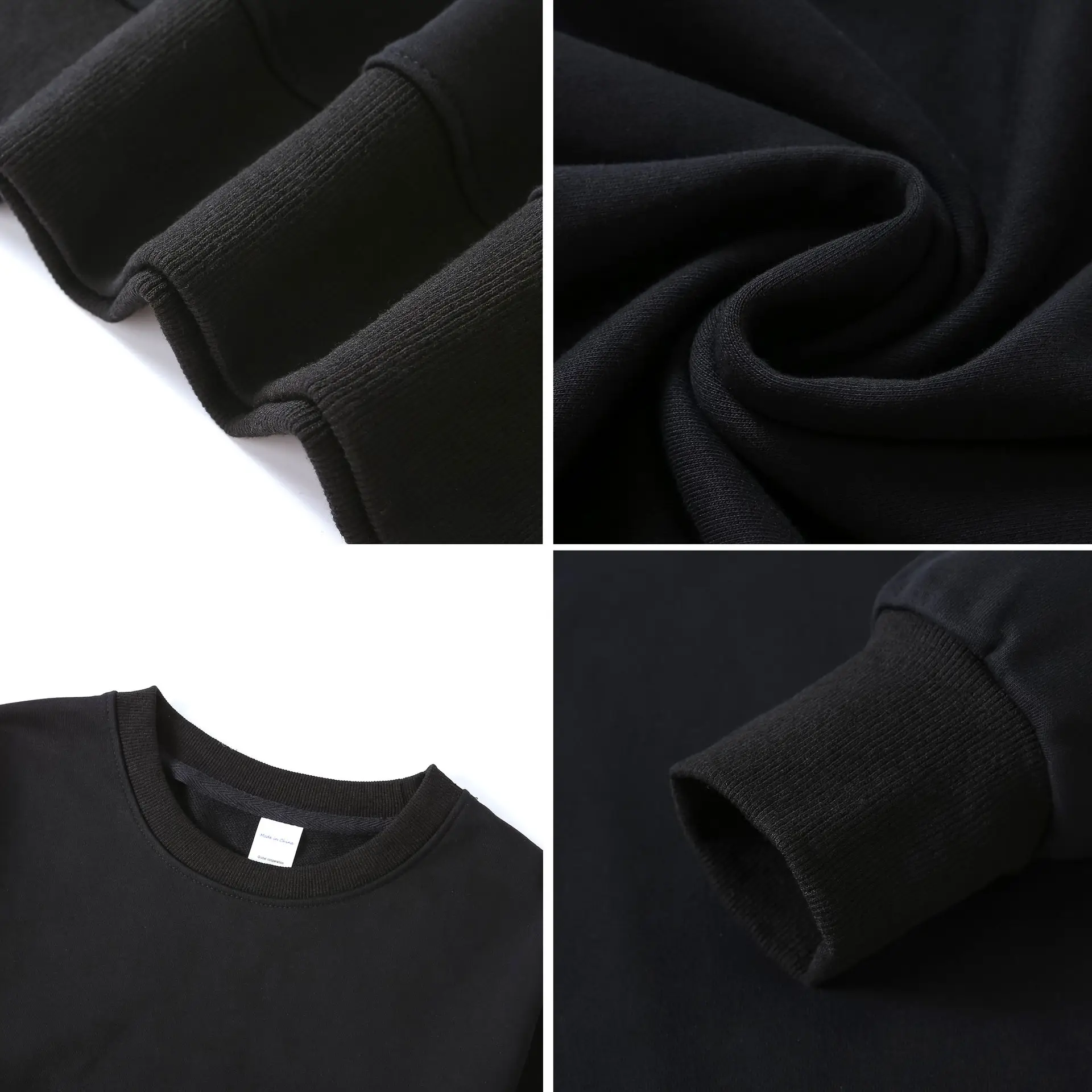 Men's Blue Velvet Padded Long Sleeve Sweater - Image 9