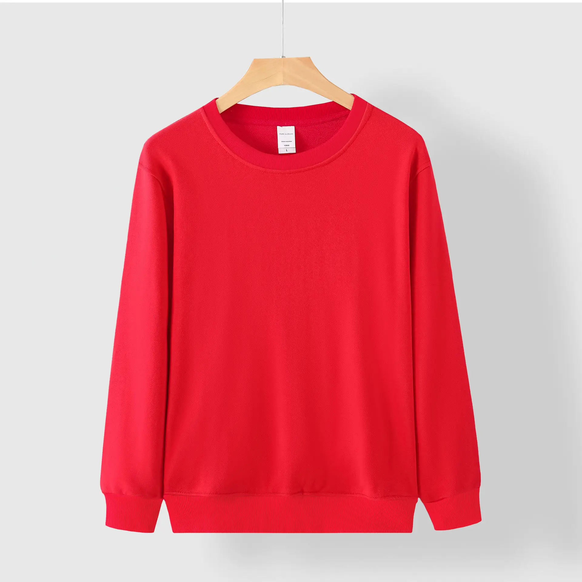 Men's Blue Velvet Padded Long Sleeve Sweater - Image 2