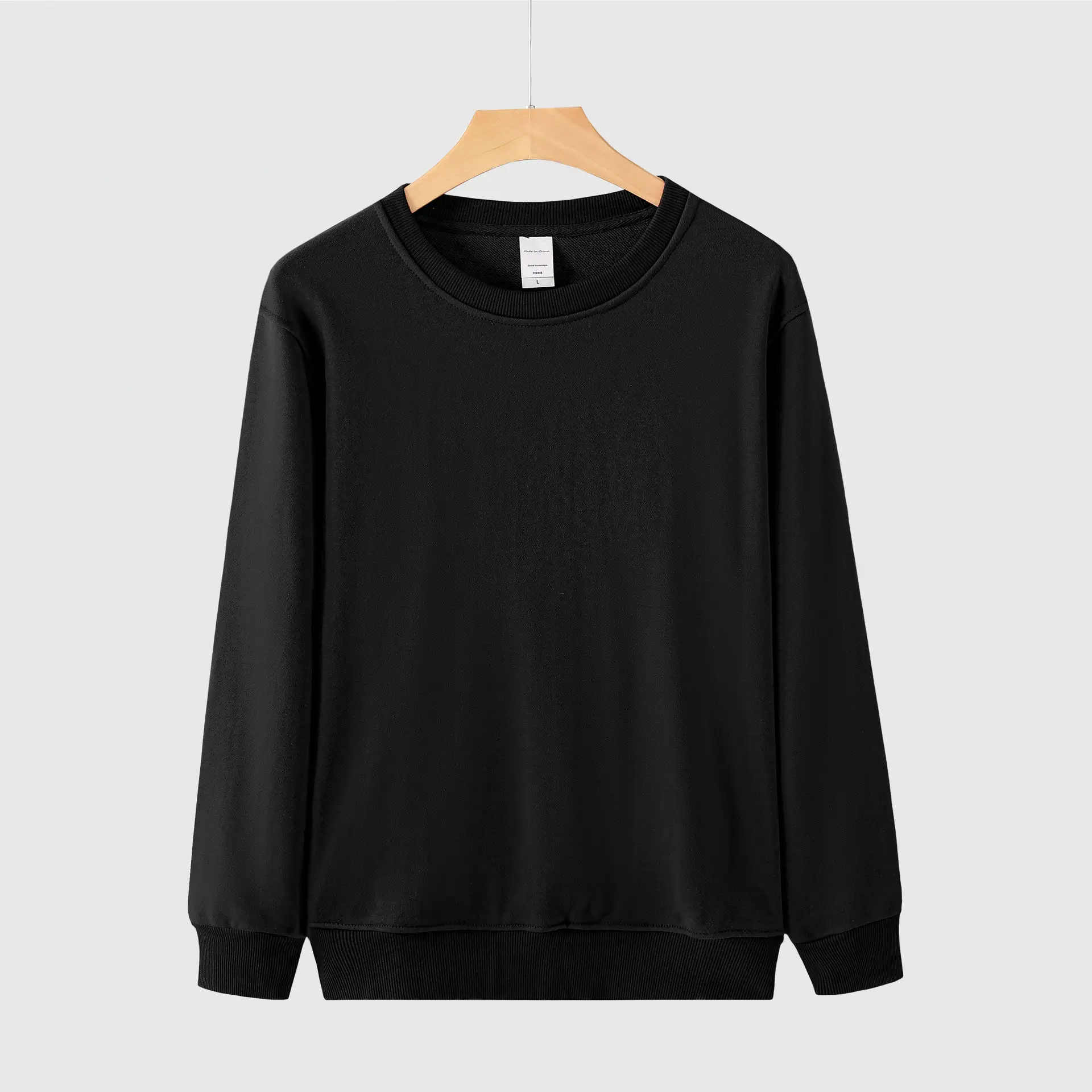 Men's Blue Velvet Padded Long Sleeve Sweater - Image 4