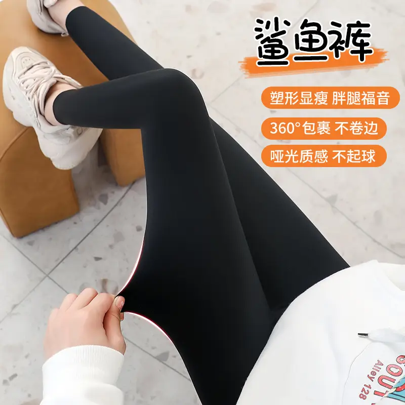 Women Black Fleece Leggings High Waist Yoga Pants - Image 12
