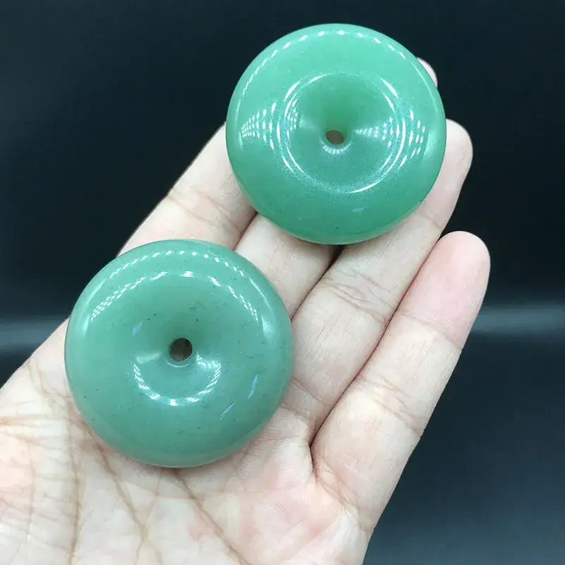 Natural Dongling Jade Buckle Large Unisex Pendant - Image 3