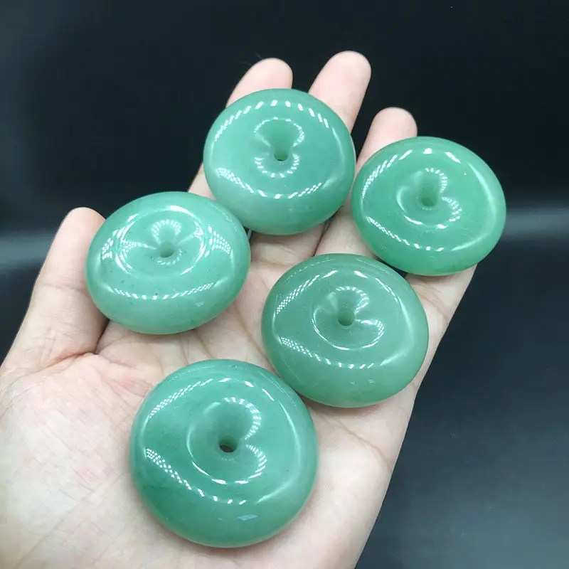 Natural Dongling Jade Buckle Large Unisex Pendant — feature 3