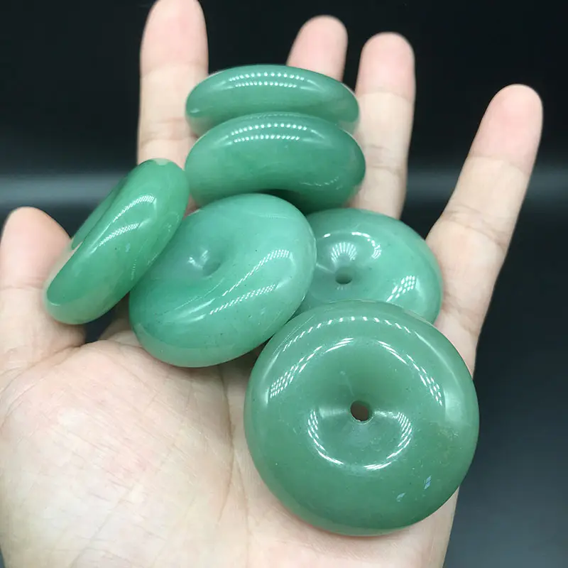 Natural Dongling Jade Buckle Large Unisex Pendant — feature 5
