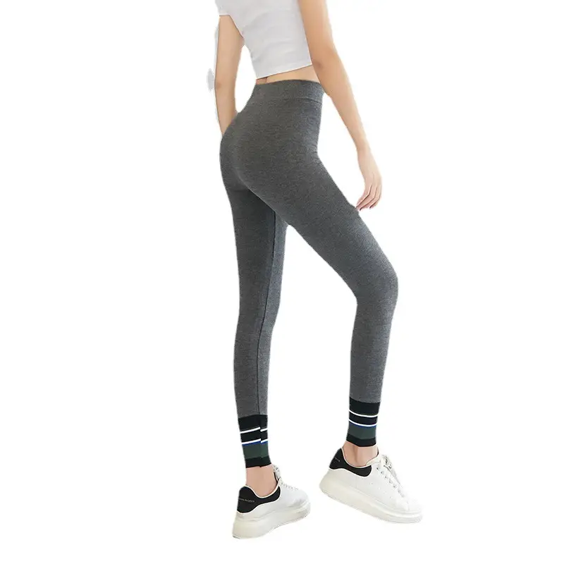 Black Fat Increase Plus Size Leggings with Stitching - Image 12