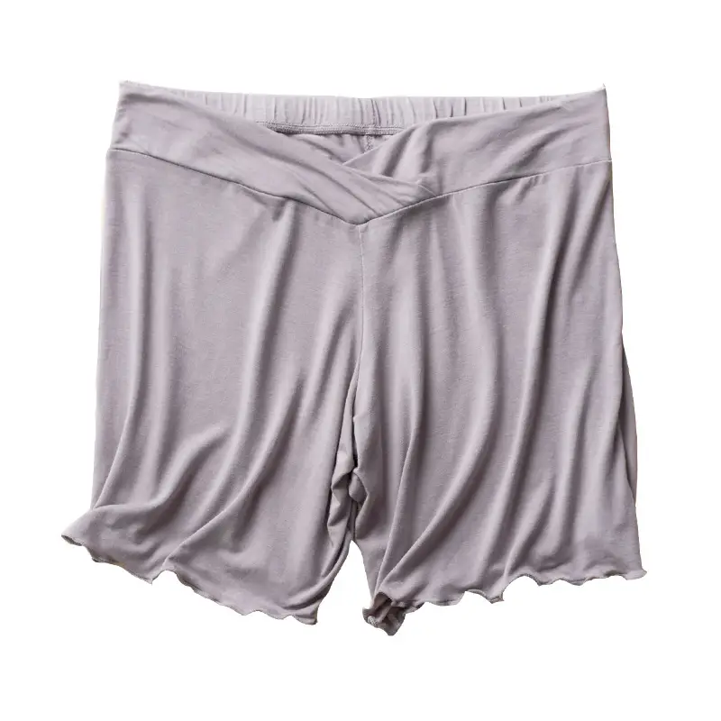 Soft Grey Pregnant Women's Belly Support Shorts - Image 12