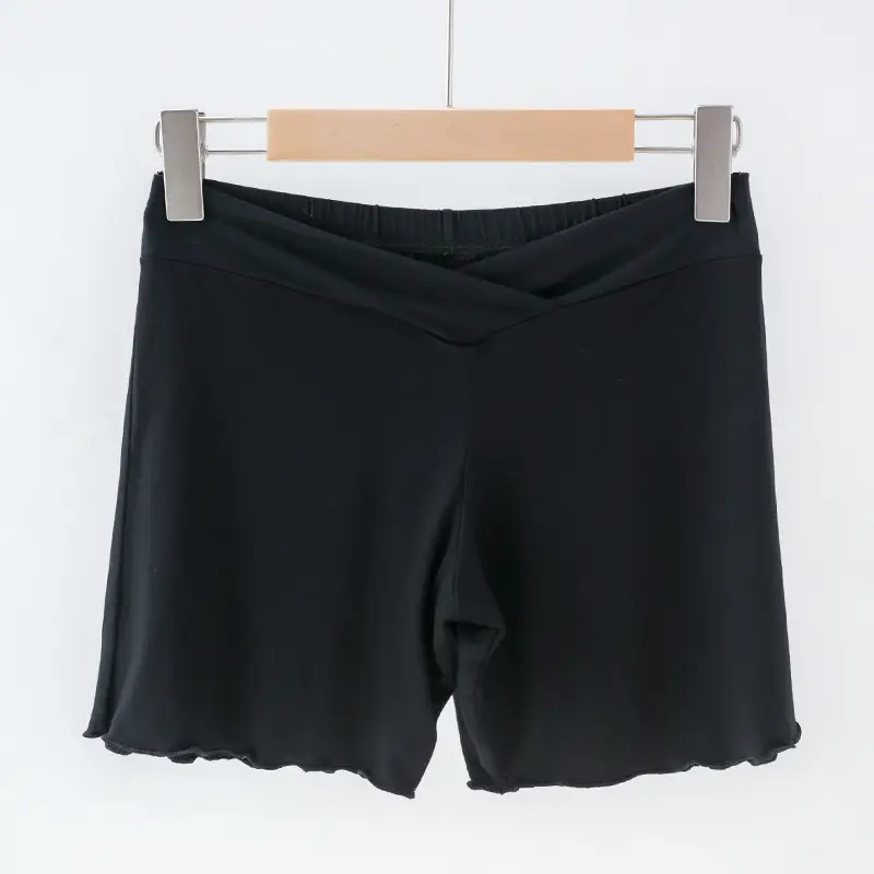 Soft Grey Pregnant Women's Belly Support Shorts - Image 3