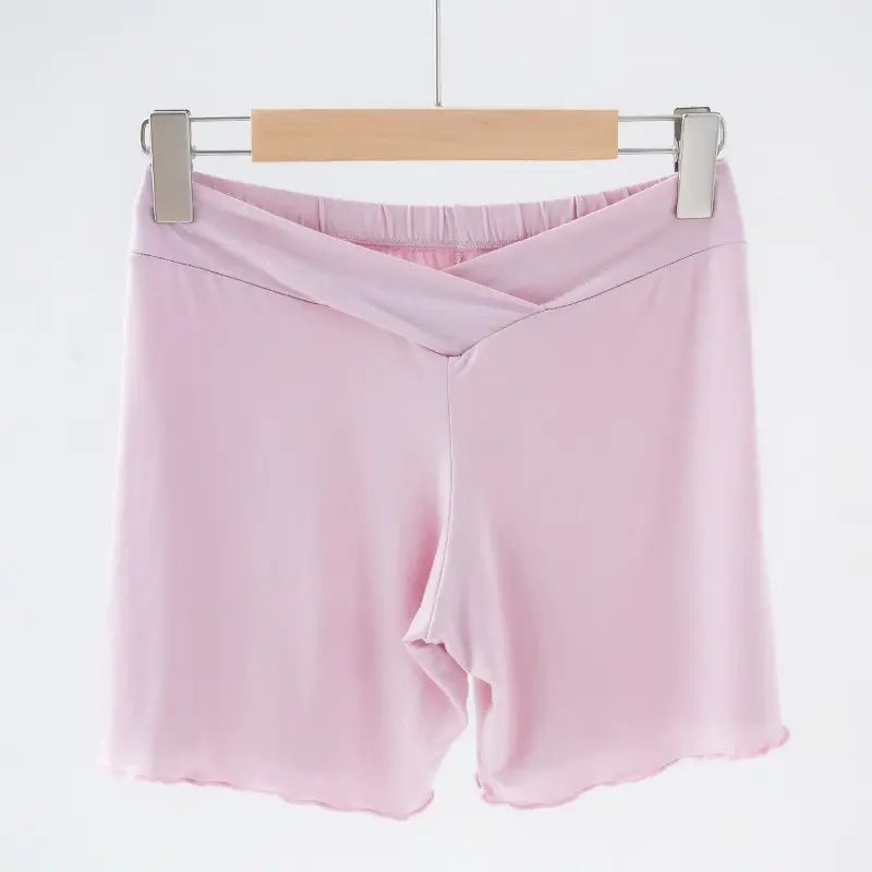 Soft Grey Pregnant Women's Belly Support Shorts - Image 4