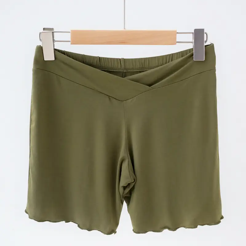 Soft Grey Pregnant Women's Belly Support Shorts - Image 5