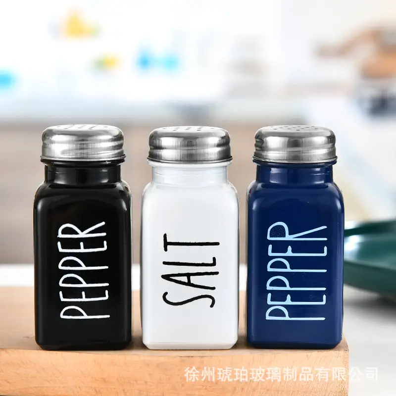 Black & White Salt & Pepper Sprinkling Jars - Image 2