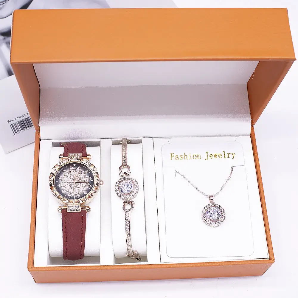 Ladies Quartz Watch Set with Cross-Border Box - Image 5