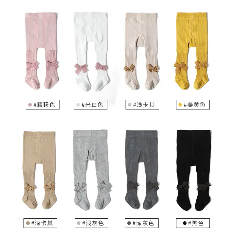 Girls Pink Bow Leggings Cotton Summer Pantyhose - Image 10