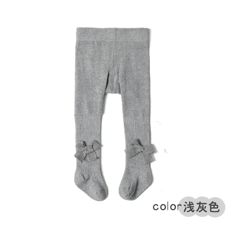 Girls Pink Bow Leggings Cotton Summer Pantyhose - Image 4