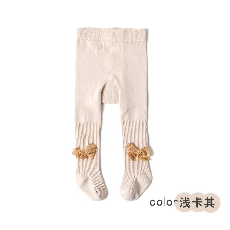 Girls Pink Bow Leggings Cotton Summer Pantyhose - Image 6