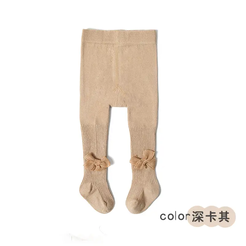 Girls Pink Bow Leggings Cotton Summer Pantyhose - Image 7