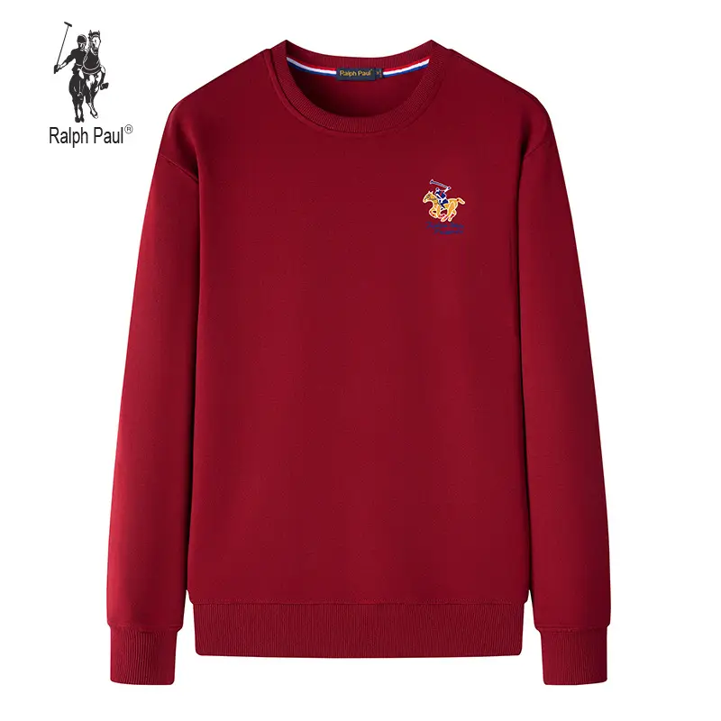 Men's Larron Paul Red Crewneck Sweatshirt Long Sleeve - Image 3