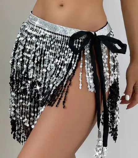 Halloween Belly Dance Costume Sequins Tassel Waist Chain