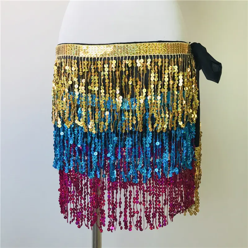 Halloween Belly Dance Costume Sequins Tassel Waist Chain