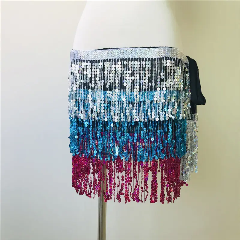 Halloween Belly Dance Costume Sequins Tassel Waist Chain