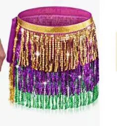 Halloween Belly Dance Costume Sequins Tassel Waist Chain