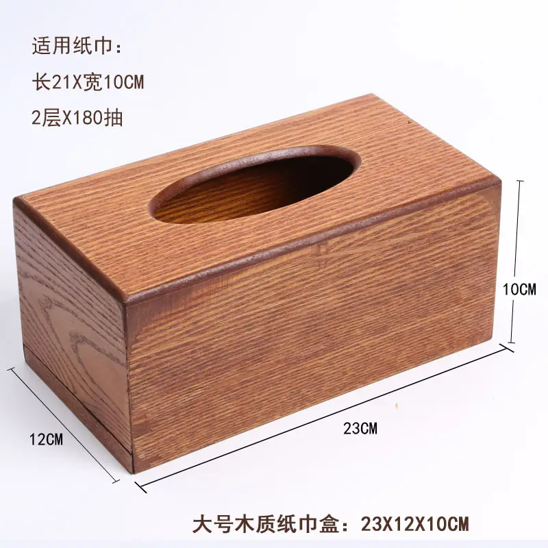 Wooden Tissue Box with Hotel Logo for Home Office - Image 2