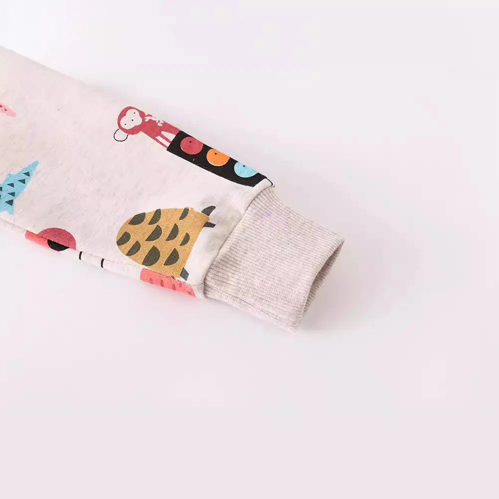 Kids Cotton Long-Sleeve Sweater Top with Bird Print - Image 3