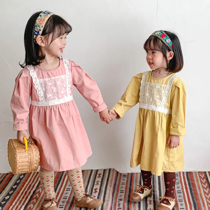 Korean Style Lace Dress for Girls 1-6 Years - Image 5
