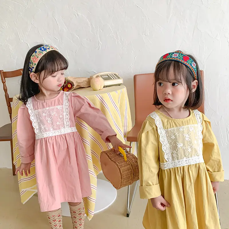 Korean Style Lace Dress for Girls 1-6 Years - Image 6