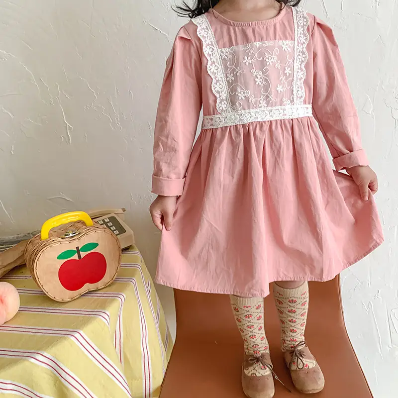 Korean Style Lace Dress for Girls 1-6 Years - Image 7