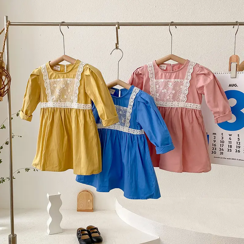 Korean Style Lace Dress for Girls 1-6 Years - Image 8