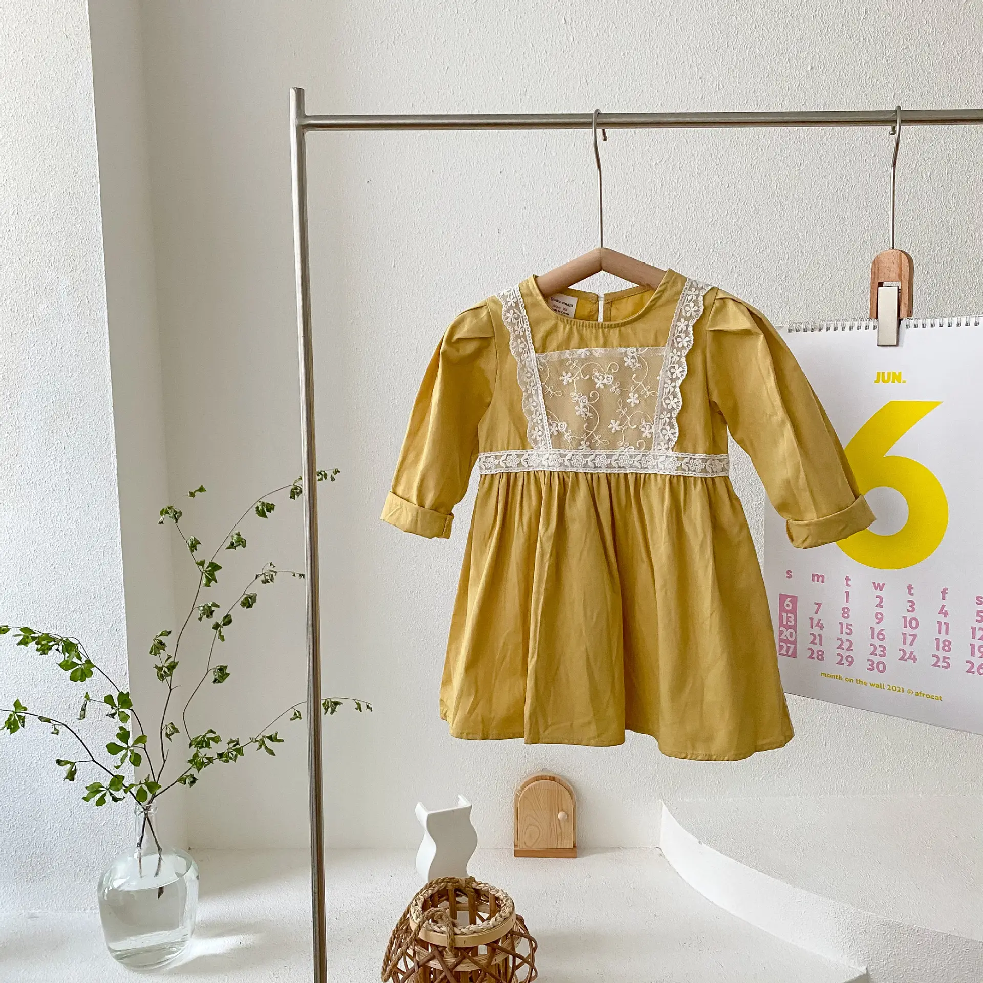 Korean Style Lace Dress for Girls 1-6 Years - Image 2