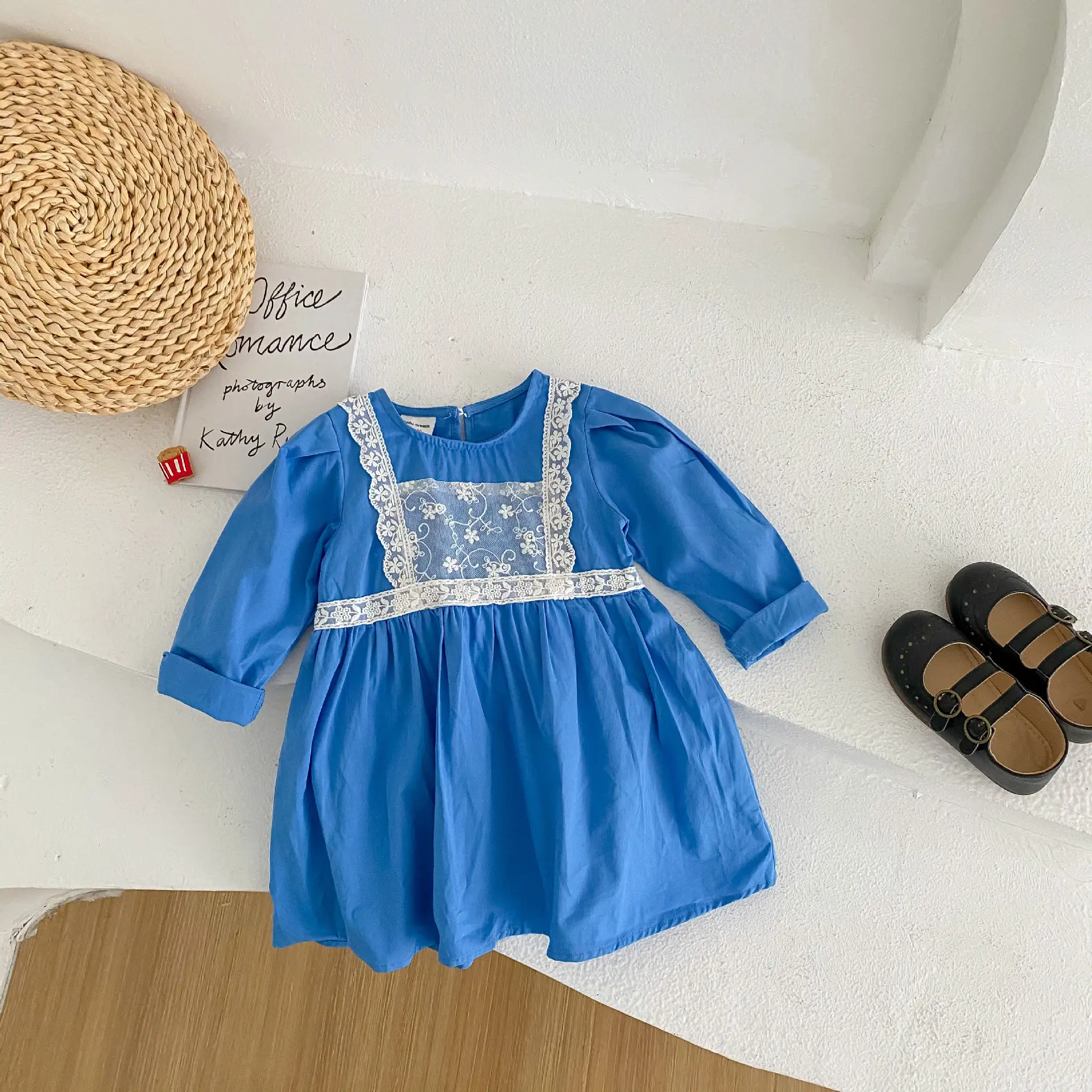 Korean Style Lace Dress for Girls 1-6 Years - Image 3