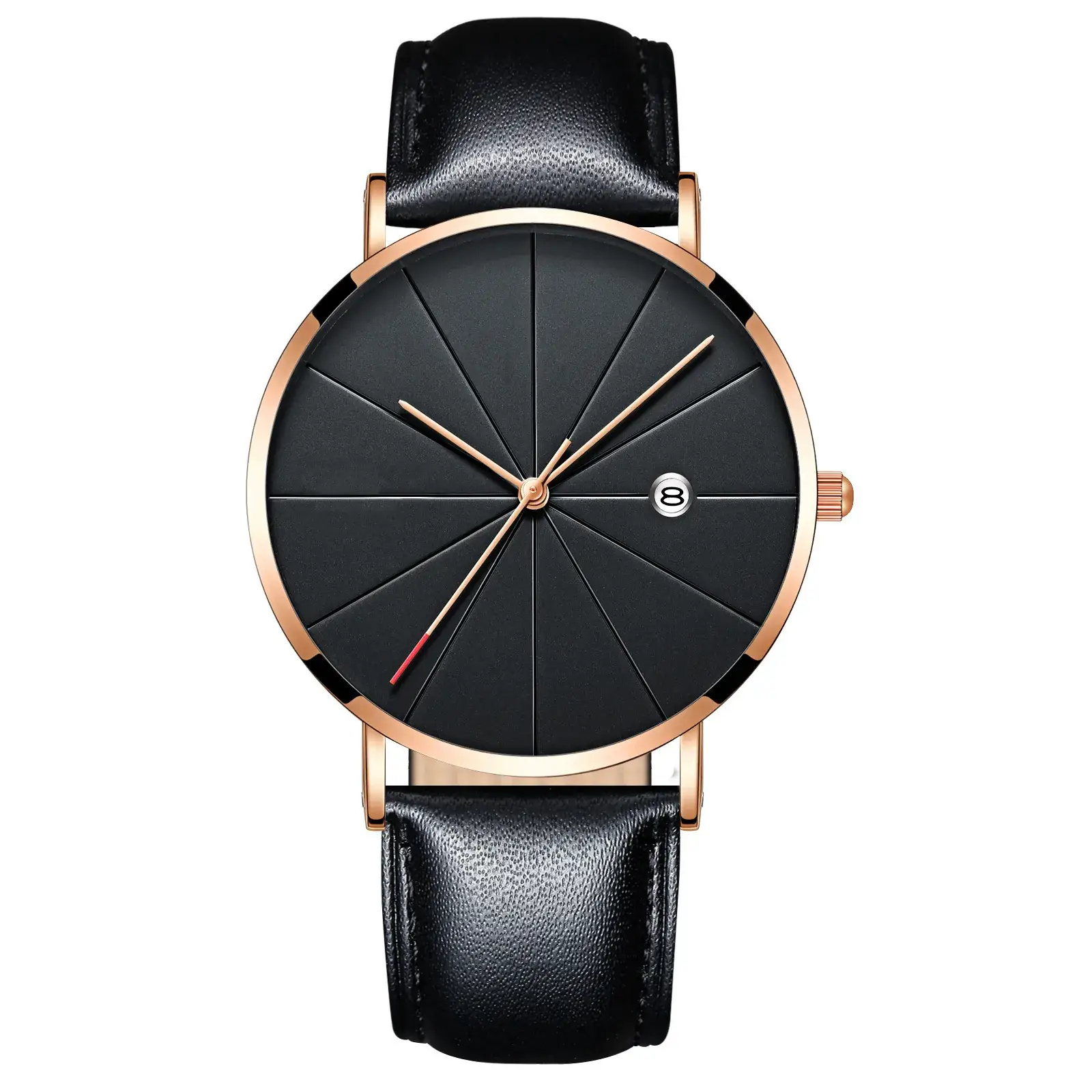 Men's Black Dial Gold Mesh Watch with Quartz Movement - Image 10