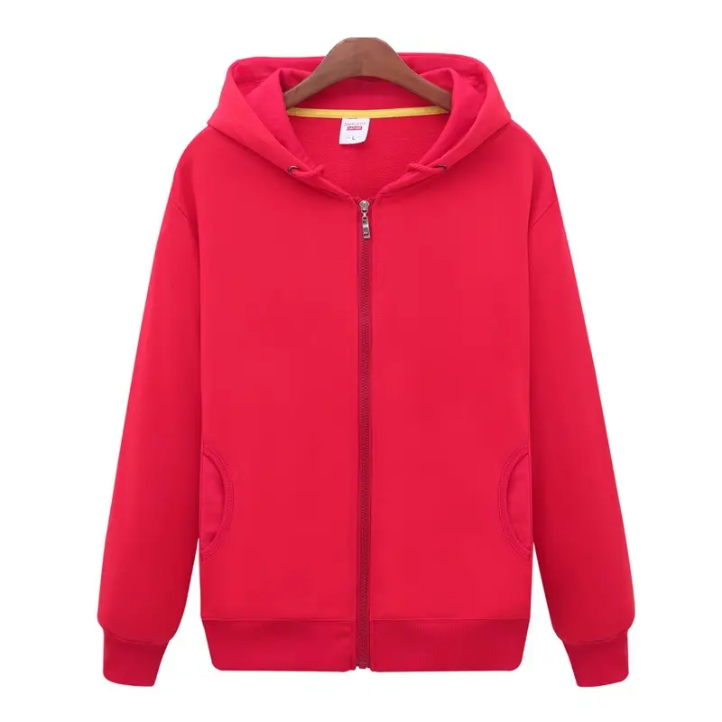 Men Black Full Zip Hoodie Sweatshirt Long Sleeve