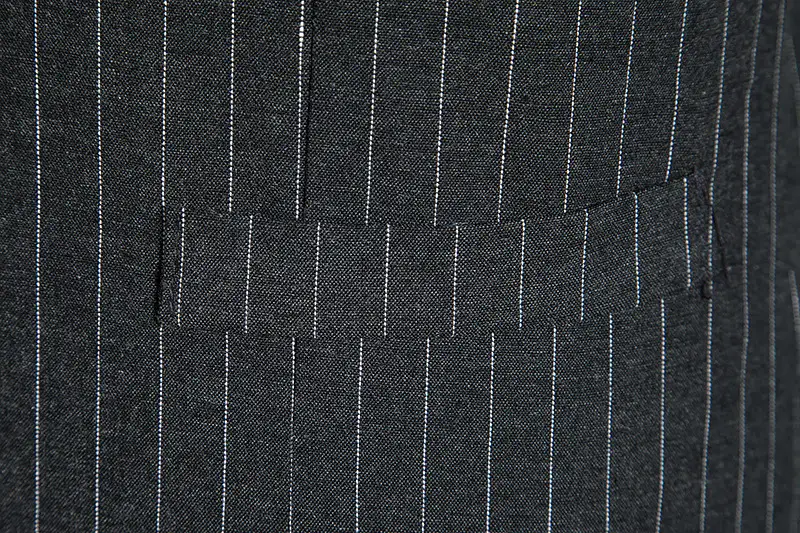 New Men's Striped Single Breasted Vest Black — feature 13